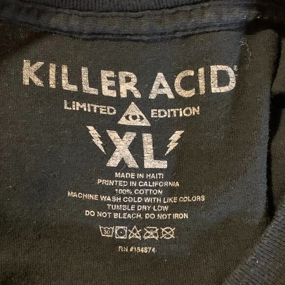 Killer Acid Men's Bad Vibes Acid Trip Crew Neck Short Sleeve T Shirt Size‎ XL - Picture 6 of 10
